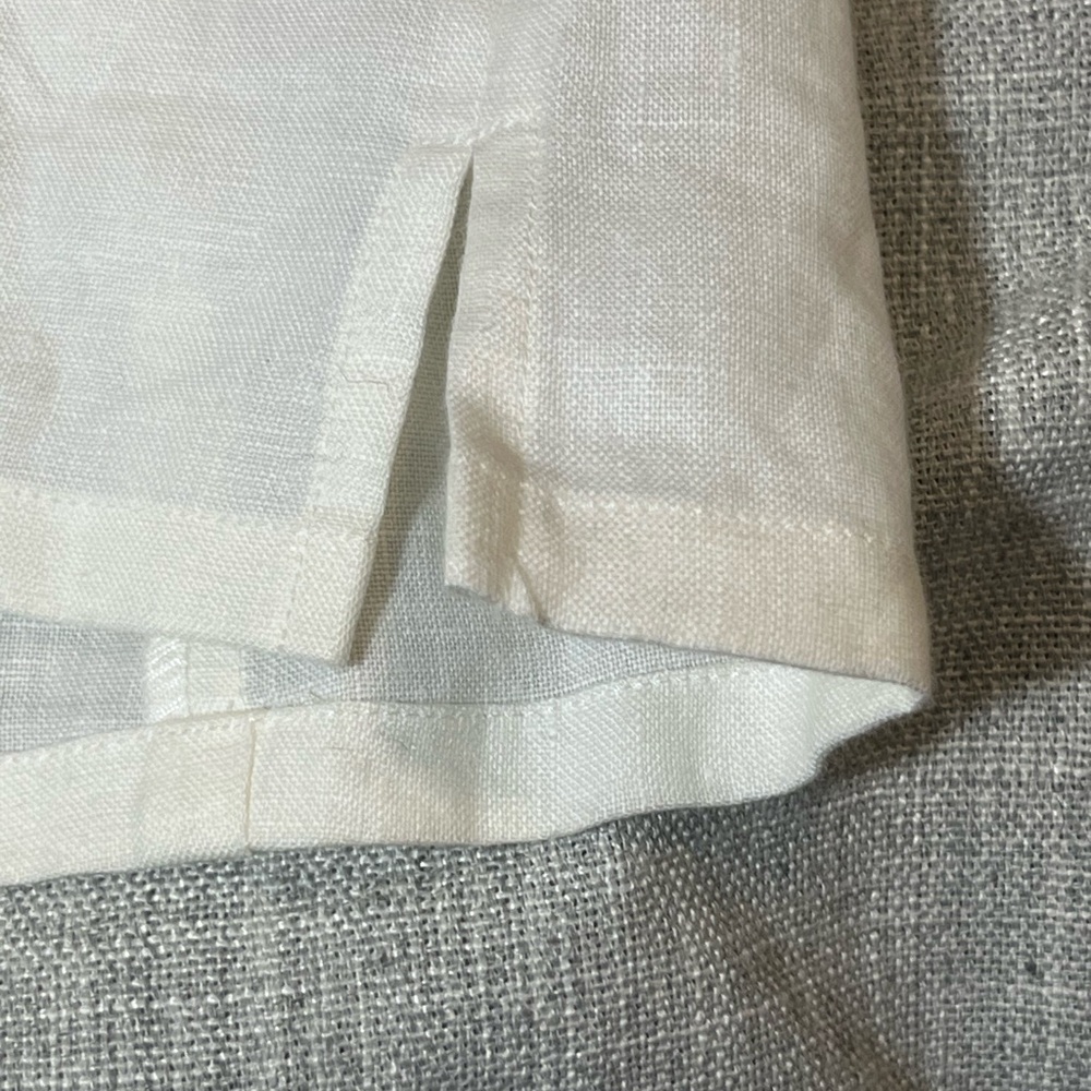 Talbots 100% Irish Linen Button Front Blouse White 3/4 Sleeves Size 6 - Picture 5 of 12